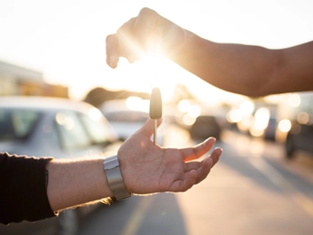 Handing over of car keys